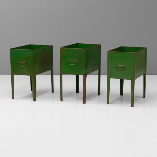 Green Metal Bins