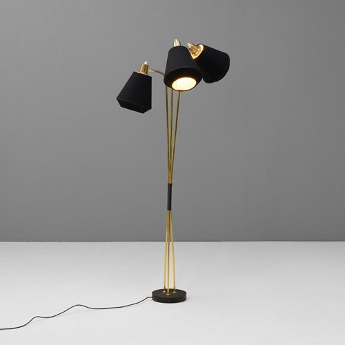 Swedish Triple Stem Floor Lamp