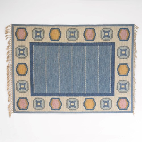 Mid-Century Swedish Kilim By Ingegerd Silow