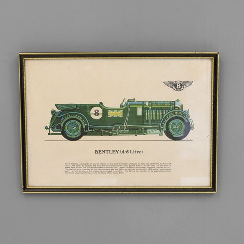 Hand Coloured Bentley Print