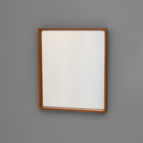 Small Teak Framed Mirror