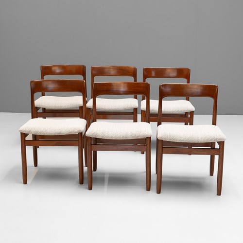 Set Of Six Fonseca Teak Dining Chairs
