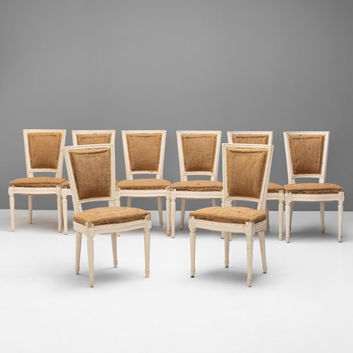 Set Of Eight French Dining Chairs