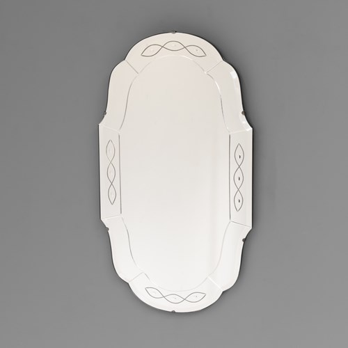 Art Deco Frameless Mirror