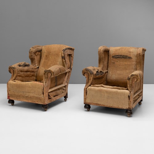Pair Of Wing Armchairs