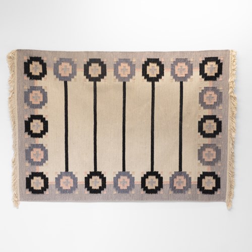 Mid-Century Swedish Kilim In Lilac