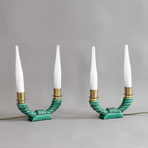 Pair Of Ceramic Table Lamps