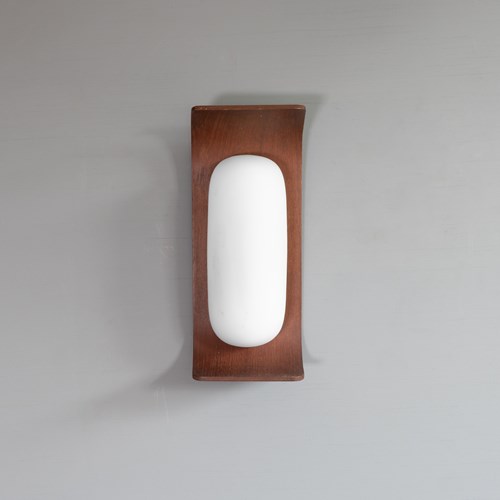 Mid-Century Teak Wall Light