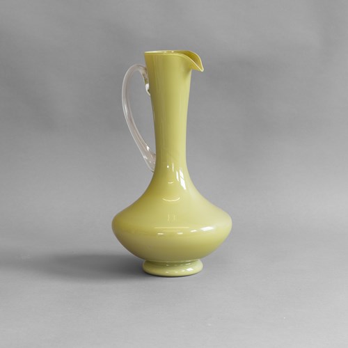 Mid-Century Green Glass Jug 