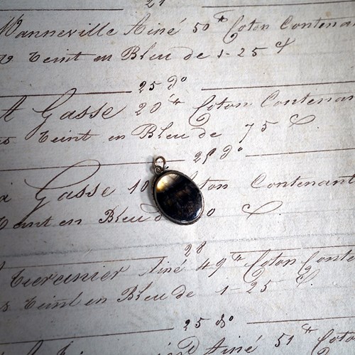 Small Early 20Thc Silver Mounted Blue John Pendant C.1910-20