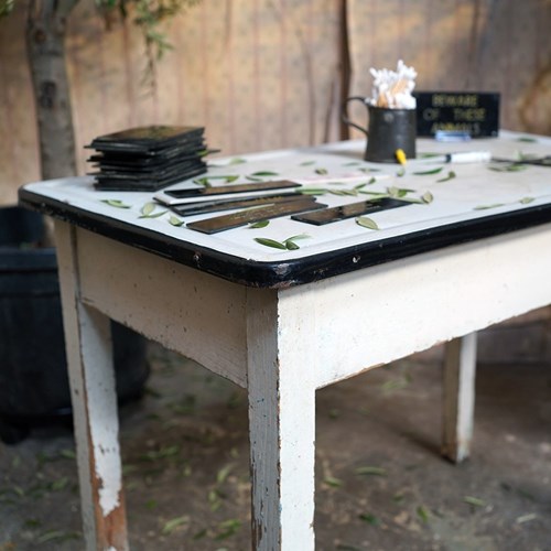 Bristol Zoological Gardens: Painted Pine & Enamel Veterinarian Table C.1940