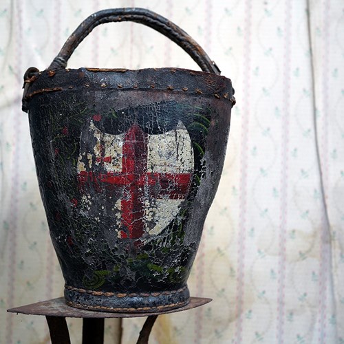 An Early Victorian City Of London Leather Fire Bucket C.1858