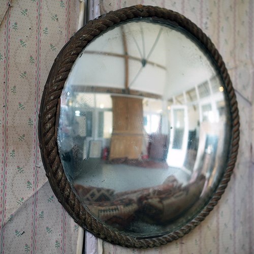 Rare Naval WW1 Period Convex Parabolic Mirror / Reflector By G A Parsons And Co