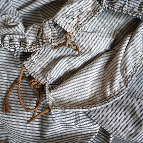 Two Rare Striped Linen Laundry Sacks; Her Majesty’S Prison C.1959-60