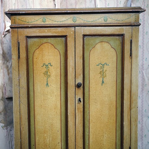 Early/Mid 20Thc Italian Painted Pine Neoclassical Revival Pedestal Cabinet