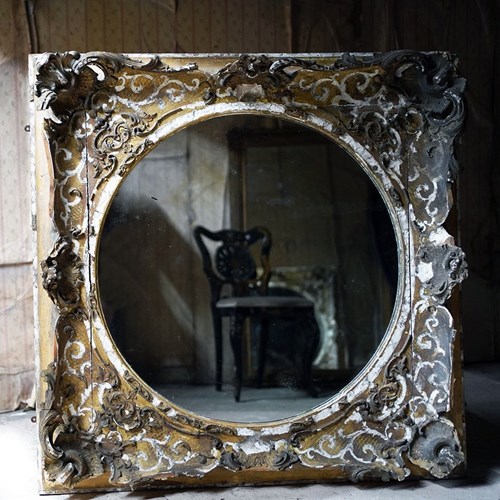 Large Early Victorian Giltwood Wall Mirror C.1840-60
