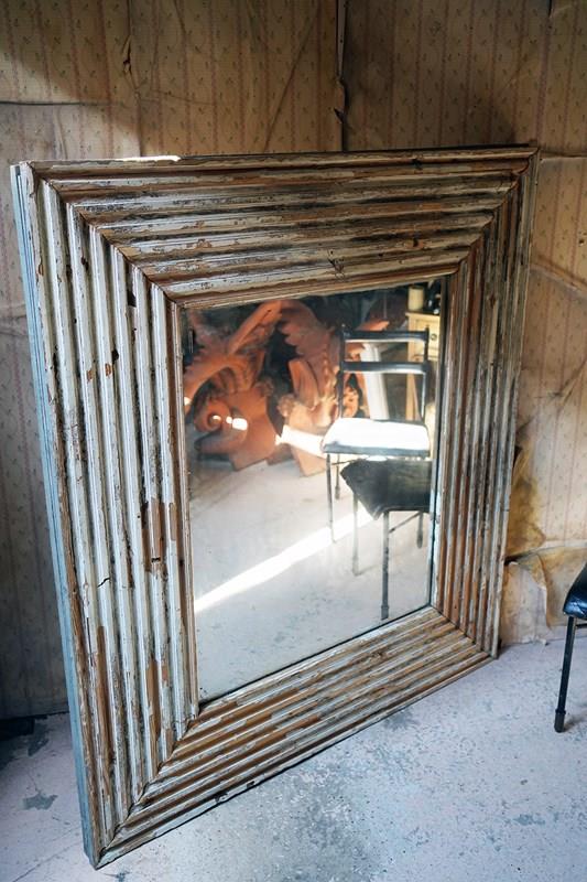 A Very Large French Painted Pine Reeded Wall Mirror C.1930-doe-and-hope-largefrenchreededmirror15-main-638133579716219668.jpg