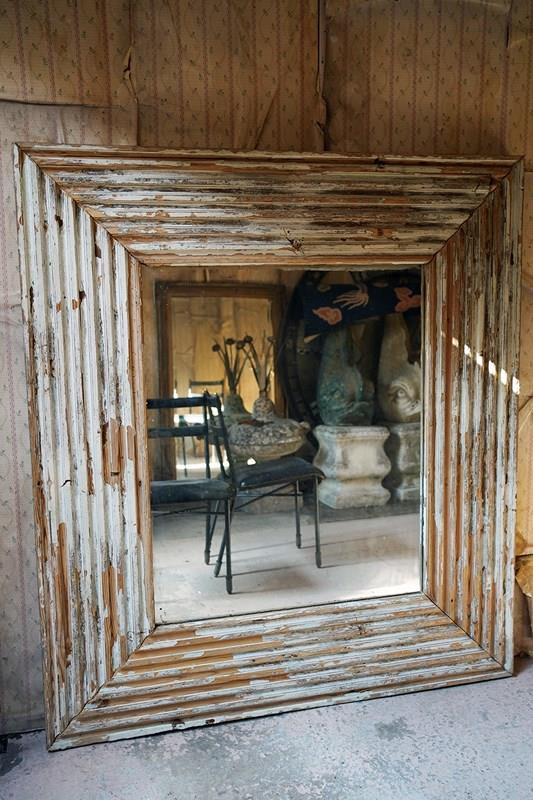 A Very Large French Painted Pine Reeded Wall Mirror C.1930-doe-and-hope-largefrenchreededmirror17-main-638133580686845231.jpg