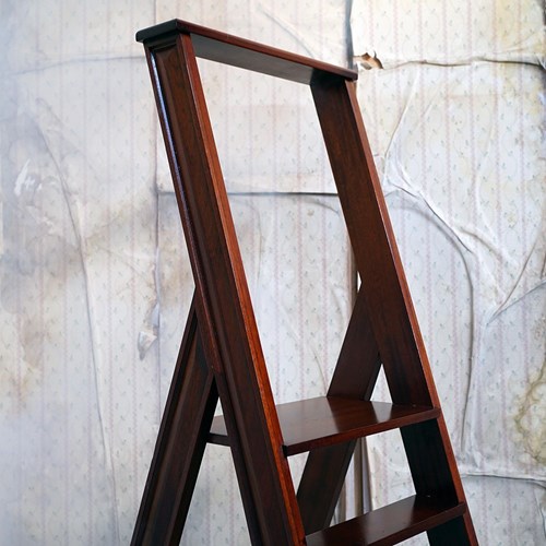 Late 20Thc Large Pair Of Teak Library Steps