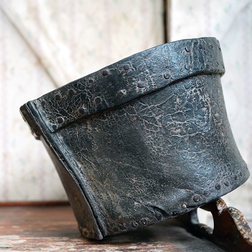 Rare 18Thc English Tavern Leather Ale Vessel C.1760
