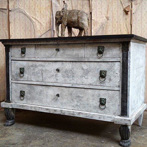 Late 19Thc French Painted Pine Commode C.1880