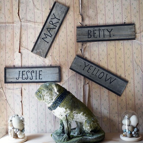 Group Of Four Early 20Thc Painted Pine American Stable Signs