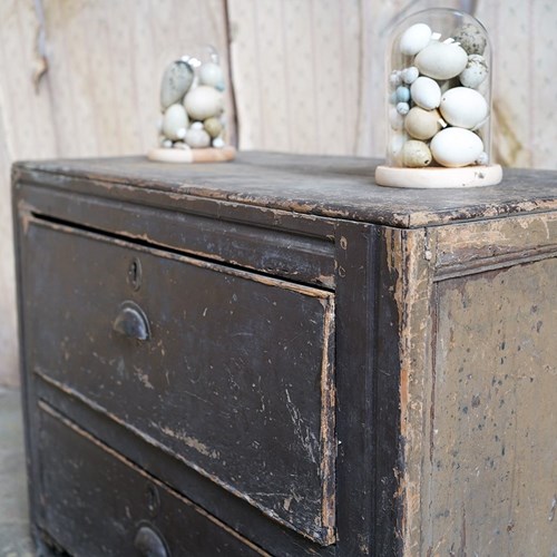 Early 20Thc Painted Pine Chest Of Two Drawers C.1900-20