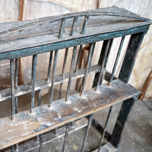 Vernacular 19Thc Painted Two-Tier Hanging Plate Rack C.1840