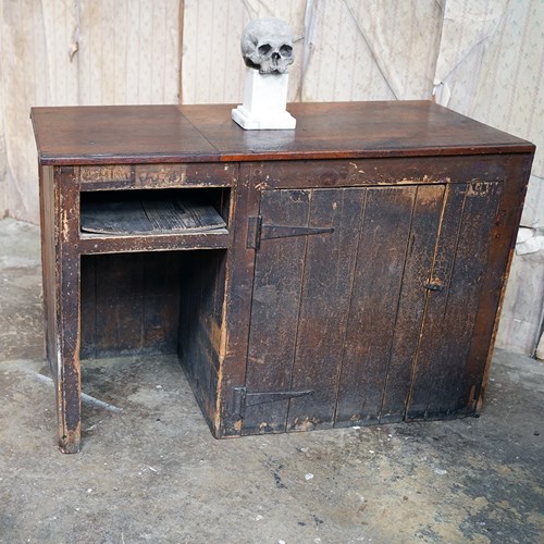 Late Victorian Stained Pine & Oak Shop Counter C.1890-1900