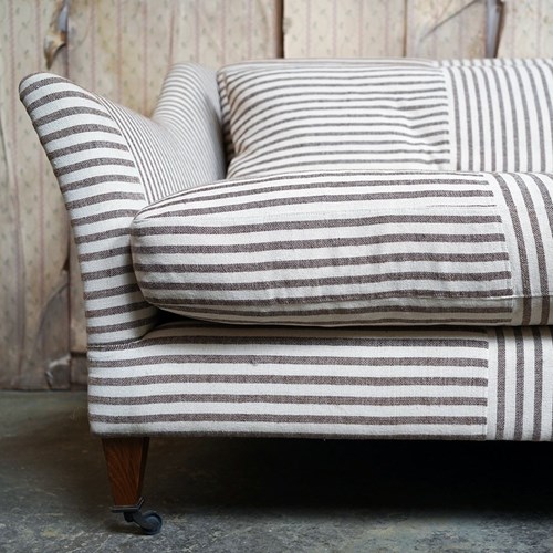 Contemporary Recoire Franceis Three-Seater Sofa Upholstered In Guy Goodfellow