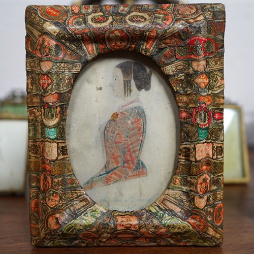 Mid 19Thc Naïve Scottish School Portrait Miniature On Card; Martha Howard 1848