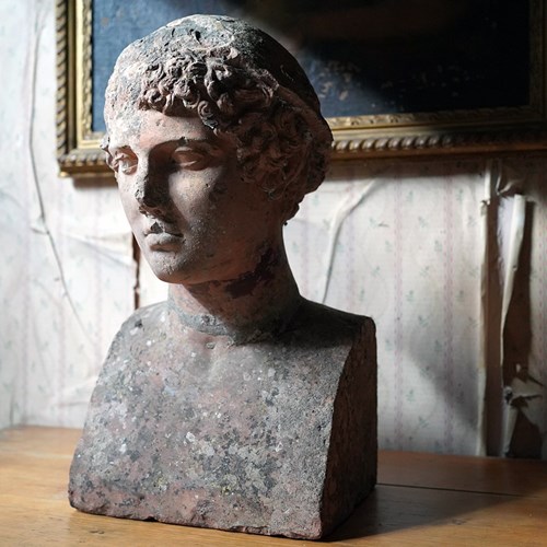 Early 18Thc Italian Terracotta Bust Of Hermes C.1700-50