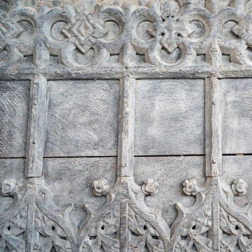 Mid 16Thc Tudor Period Carved Oak Rood Screen Fragment C.1550