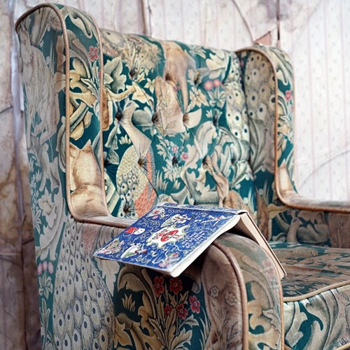 William Morris Velvet Upholstered Art Deco Period Easy Armchair C.1930-40