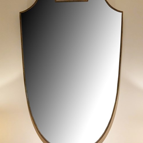 Brass Shield Mirror