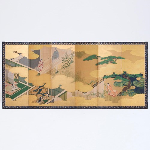 Early 19Th Century Byōbu Japanese Screen