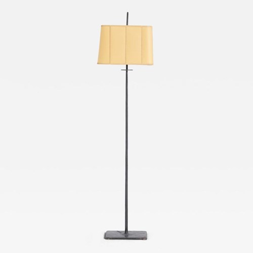 Iron And Parchment Floor Lamp