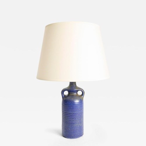 Blue Glazed Stoneware Table Lamp
