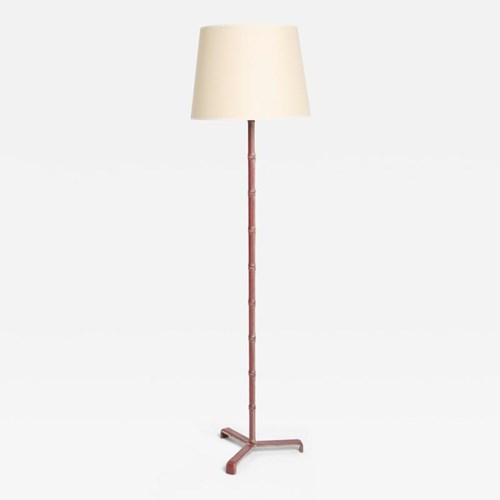 Brown Leather Floor Lamp