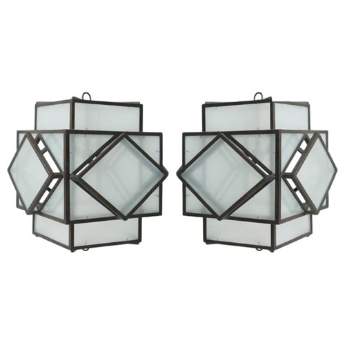 Pair Of Art Deco Style Lanterns