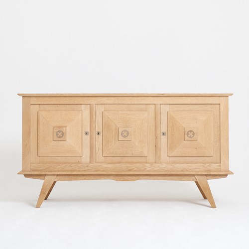 Mid-Century Sanded Oak Sideboard