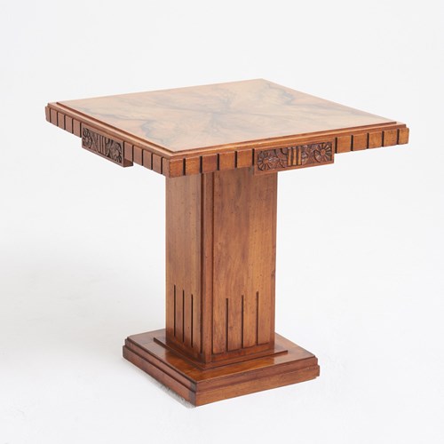 Art Deco Walnut Side Table