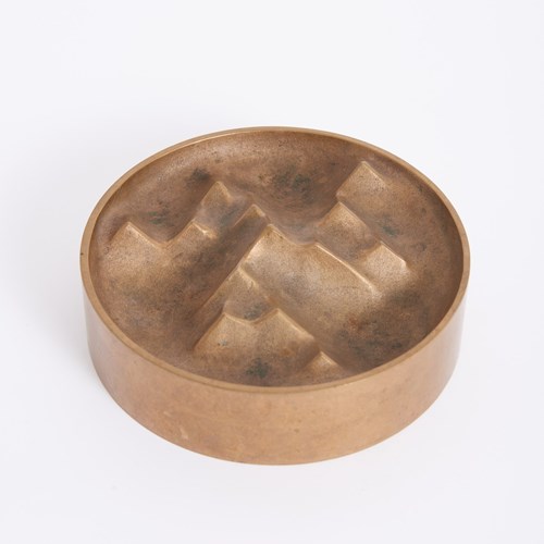 Danish Bronze Sculptural Bowl