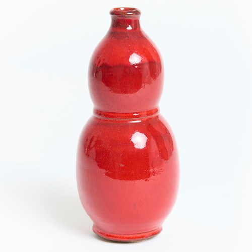 Red Ceramic Vase