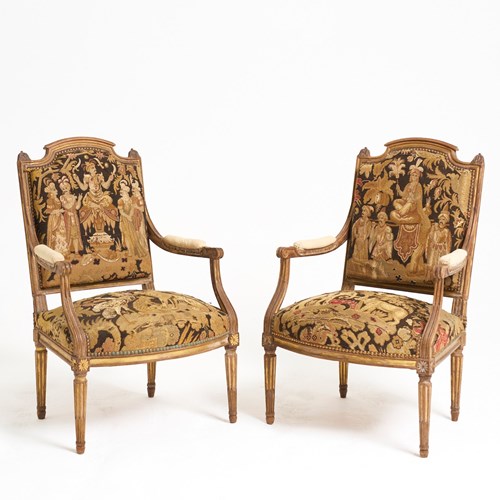Pair Of Louis XVI Style Armchairs