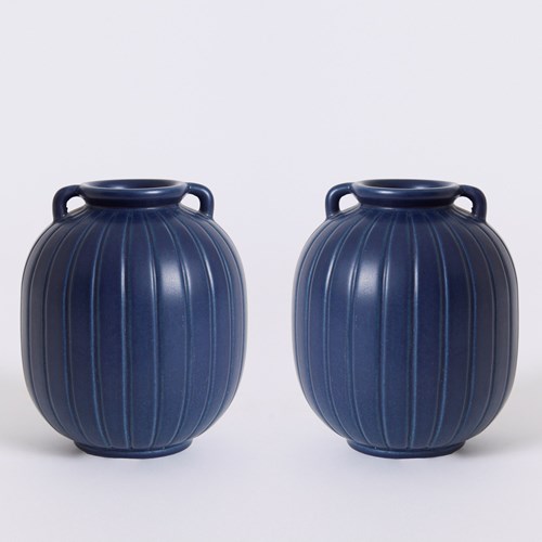 Blue Vases By Axel Sørensen