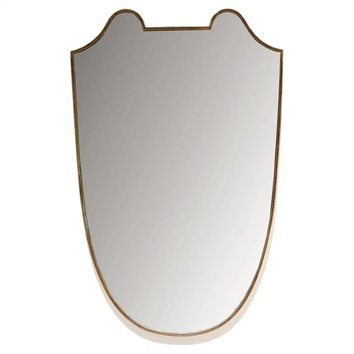 Brass Shield Mirror