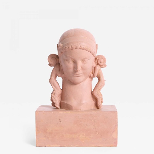 Faun's Head By Jean-René Debarre (1907-1968)