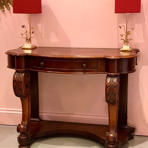 Victorian Mahogany Console Table 