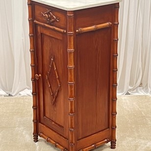 French Wood Faux Bamboo Cabinet C.1...